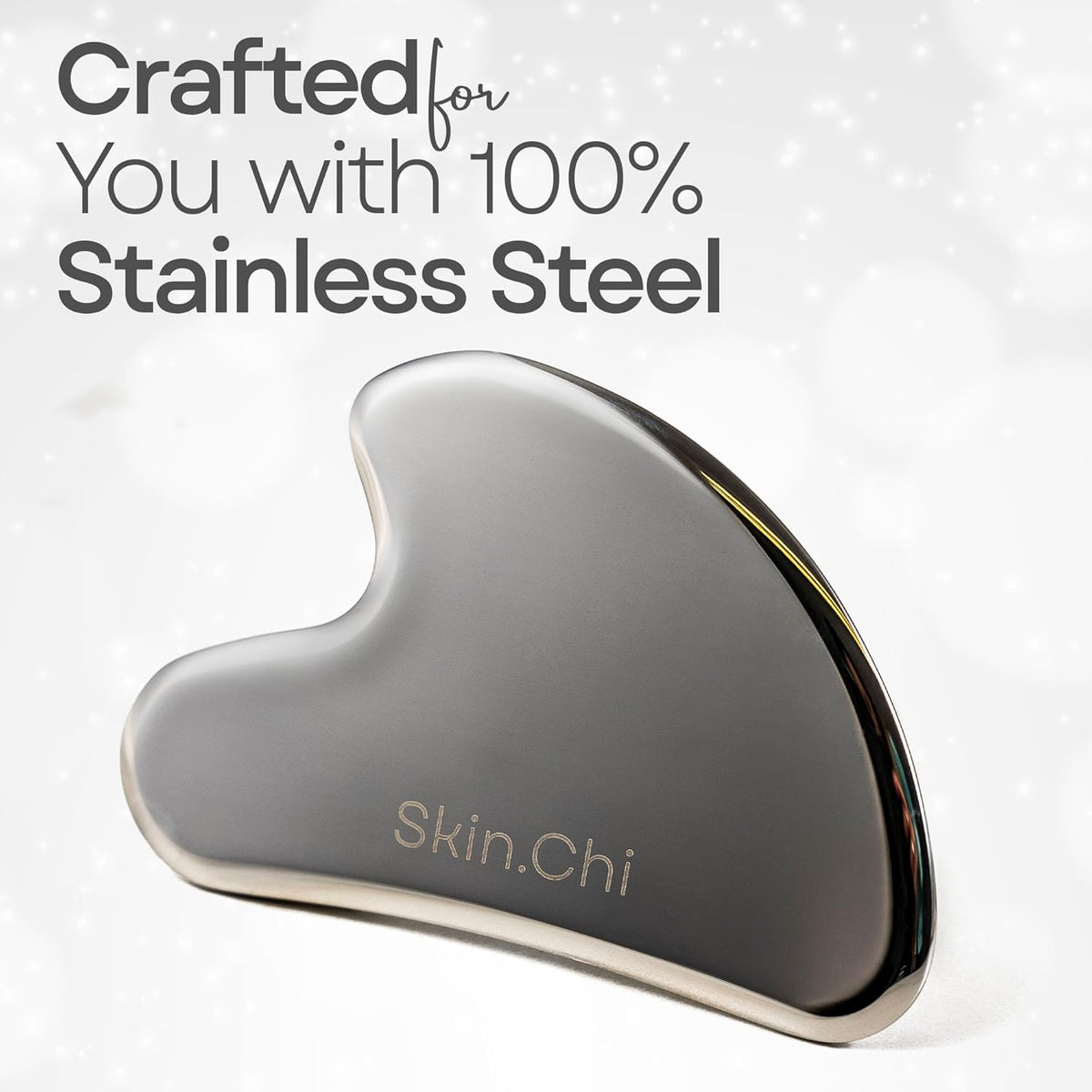 Skin Chi Stainless Steel Gua Sha - detail close-up