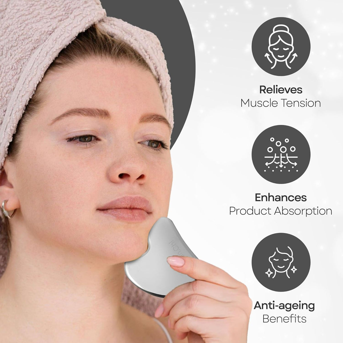 Skin Chi Stainless Steel Gua Sha - how to use guide