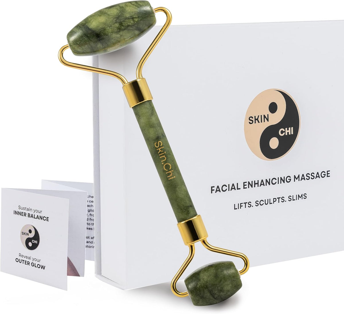 Skin Chi Green Jade Facial Roller - how to use guide