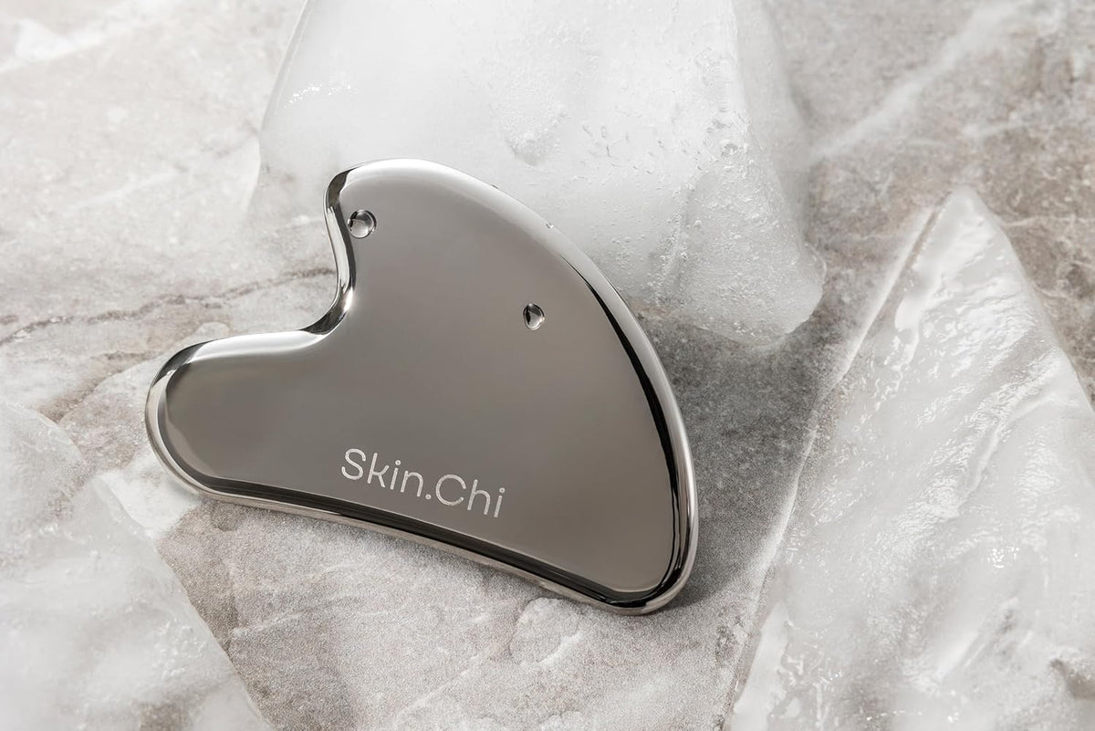 Skin Chi Stainless Steel Gua Sha - with velvet pouch