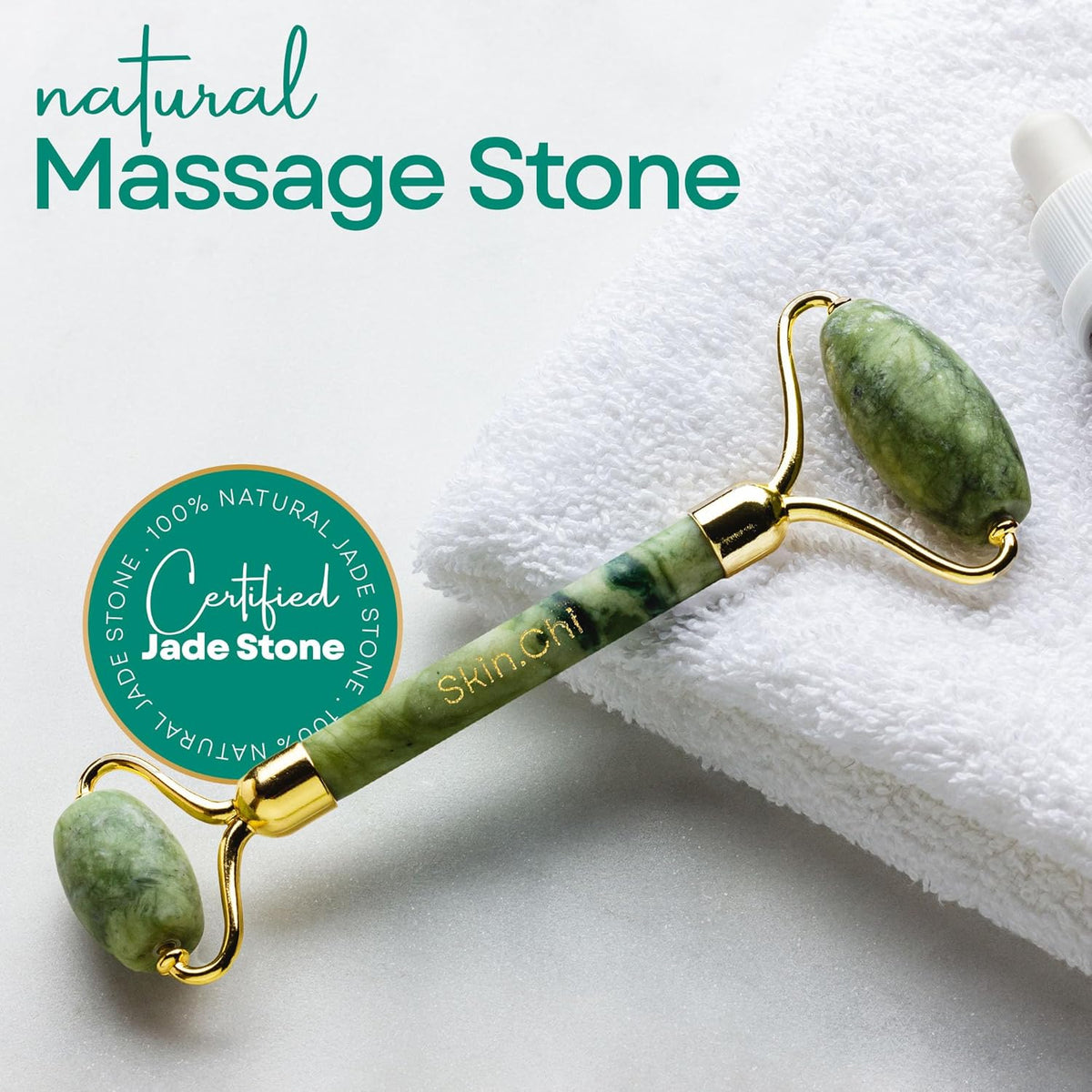 Skin Chi Green Jade Facial Roller - jawline sculpting
