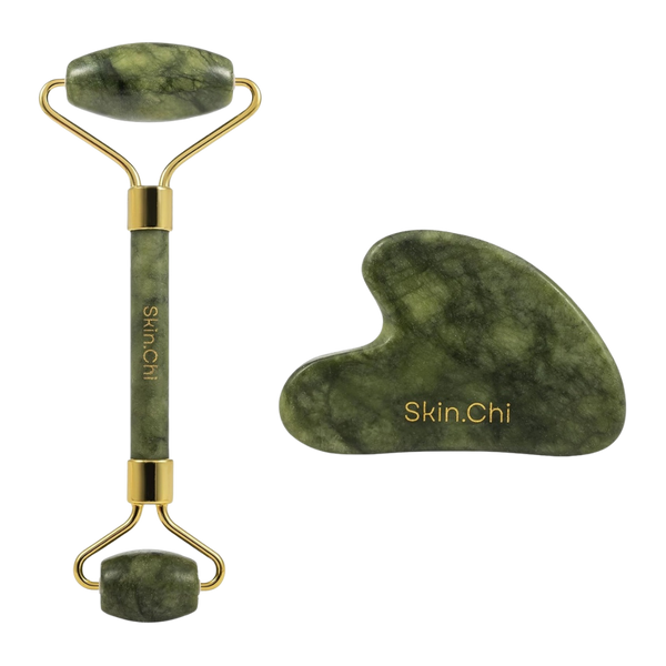 Skin Chi Green Jade Roller & Gua Sha Set
