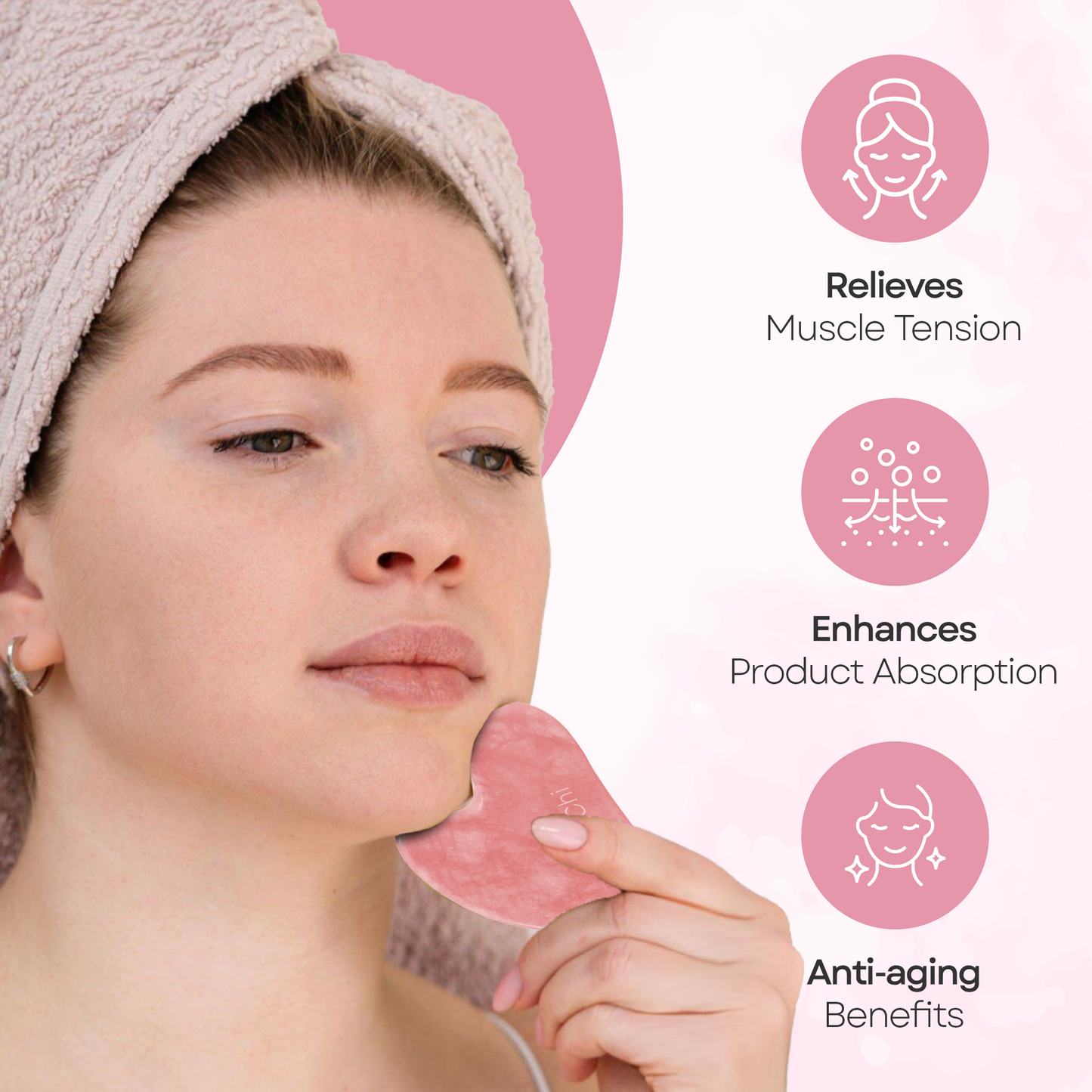 Smooth Rose Quartz Gua Sha