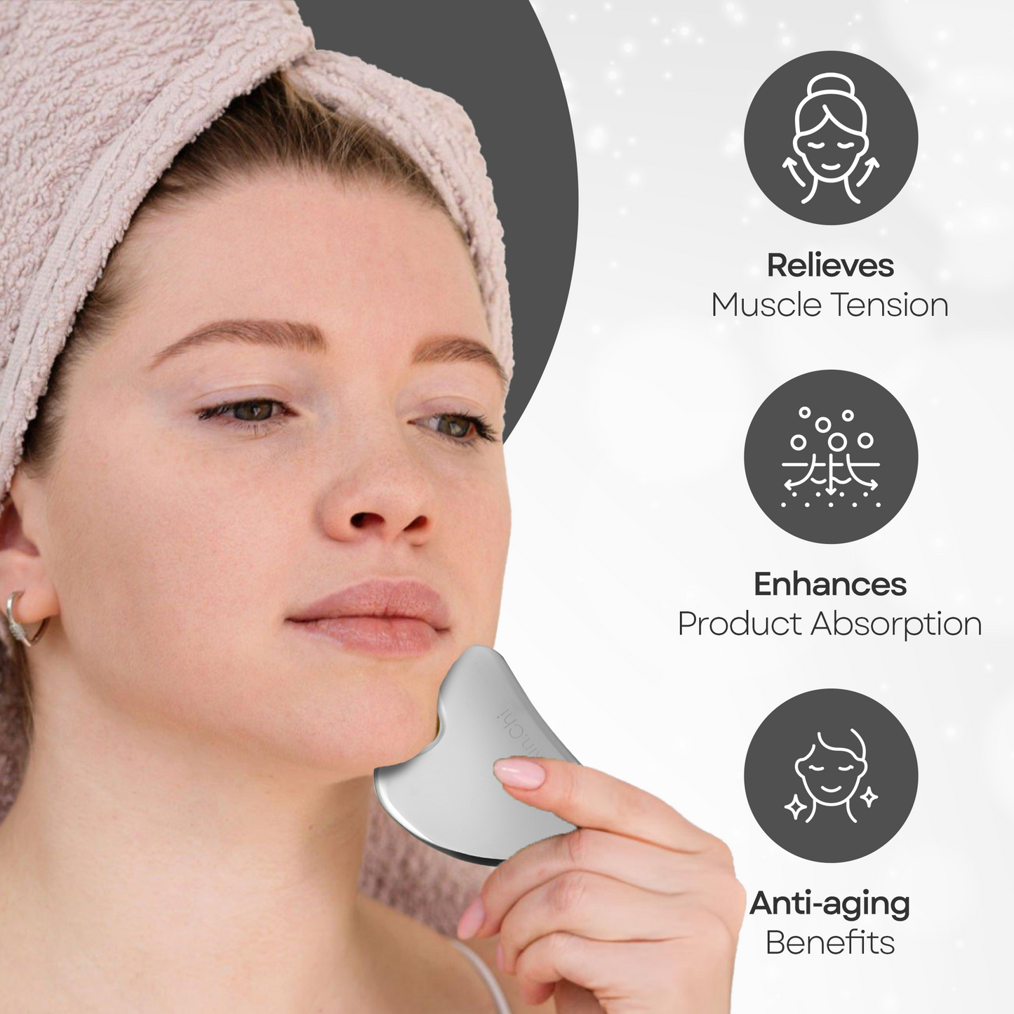 Smooth Stainless Steel Gua Sha