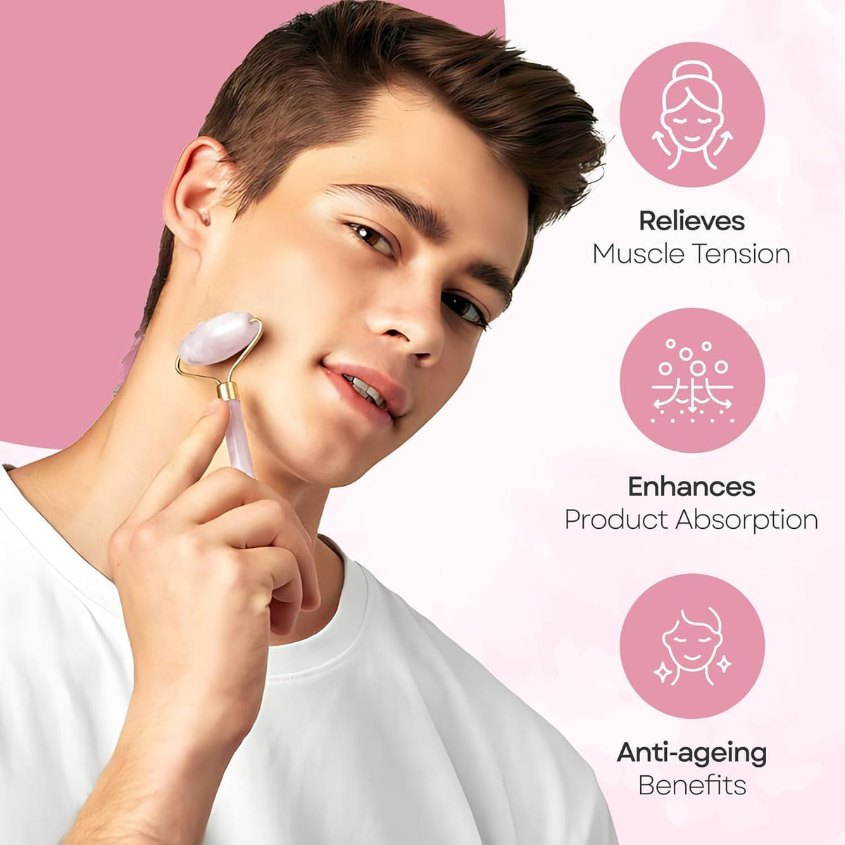 Skin Chi Rose Quartz Gua Sha Set – facial contour