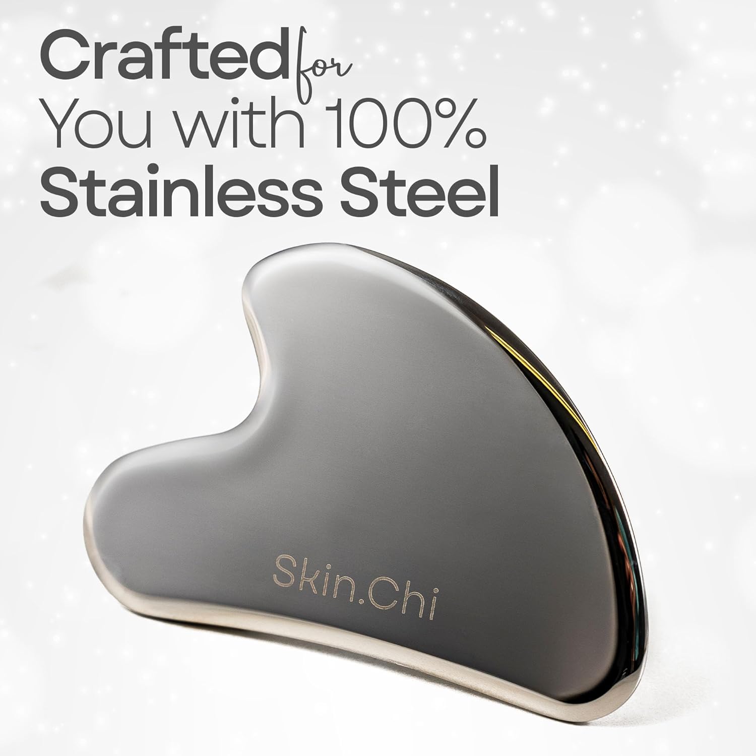 Skin Chi Stainless Steel Gua Sha - detail close-up