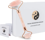 Skin Chi Rose Quartz Facial Roller - how to use guide