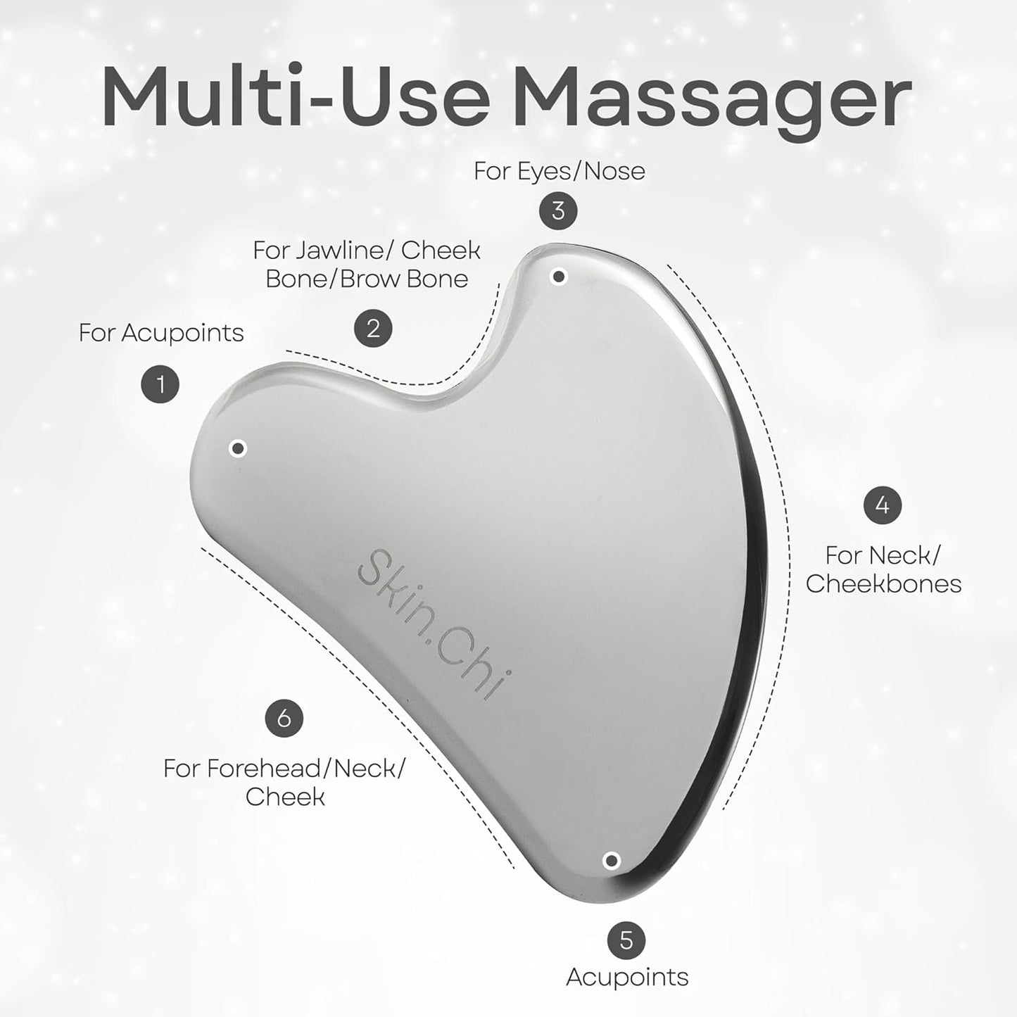 Skin Chi Stainless Steel Gua Sha - neck technique