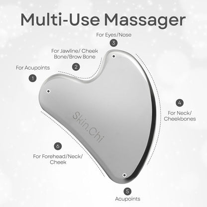 Skin Chi Stainless Steel Gua Sha - neck technique