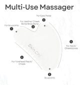 Skin Chi White Jade Comb Edge Gua Sha - forehead technique