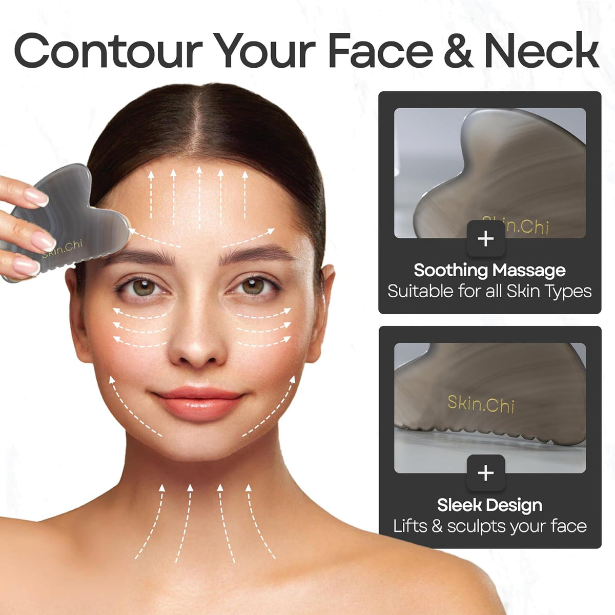 Skin Chi Agate Gua Sha Set – under-eye roller