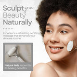 Skin Chi White Jade Facial Roller – in-use on face