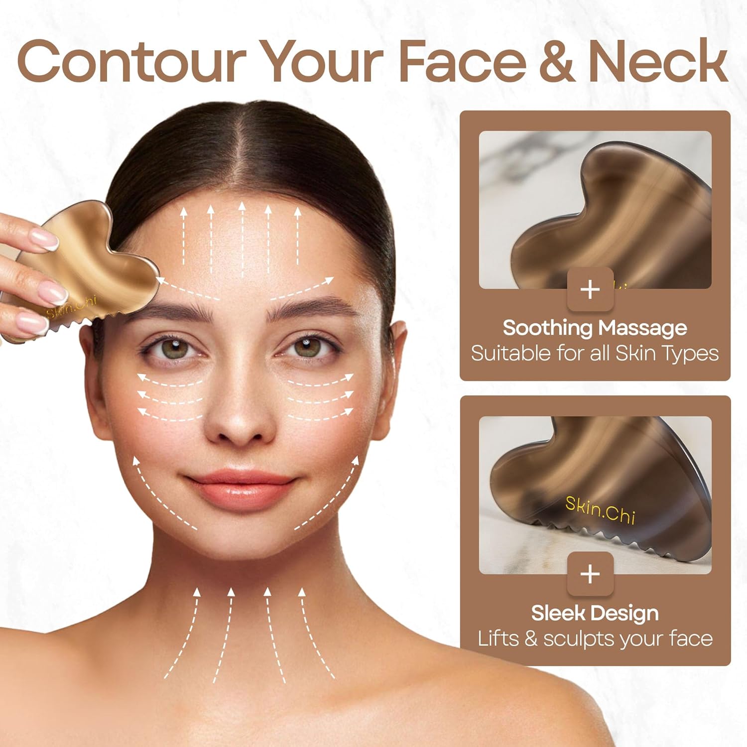 Skin Chi Agate Comb Edge Gua Sha - lifestyle