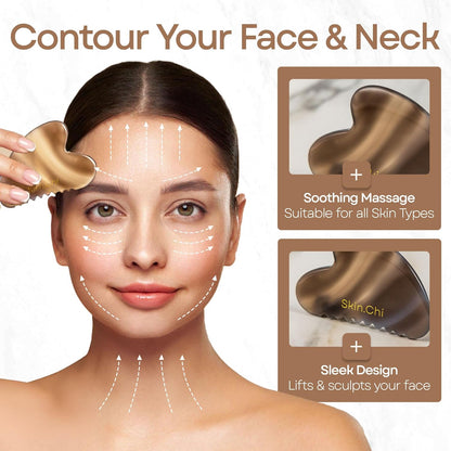 Skin Chi Agate Comb Edge Gua Sha - lifestyle