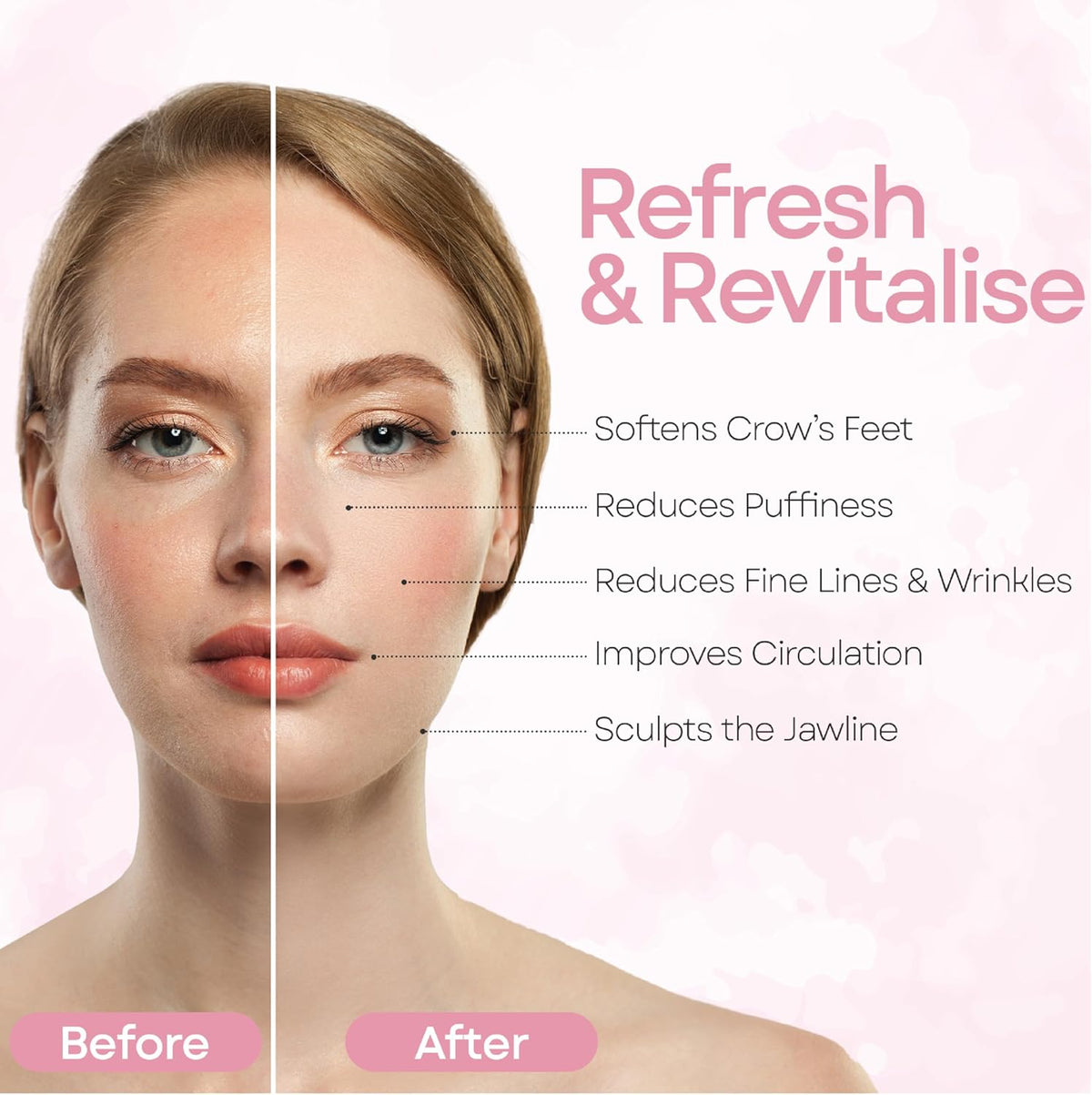 Skin Chi Rose Quartz Gua Sha Set – in-use on face