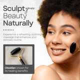 Skin Chi Black Obsidian Facial Roller - under-eye application