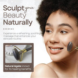 Skin Chi Agate Facial Roller – in-use on cheek