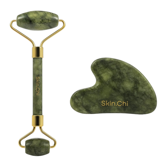Skin Chi Green Jade Roller & Gua Sha Set