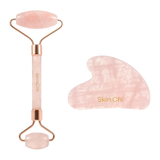 Skin Chi Rose Quartz Roller & Gua Sha Set